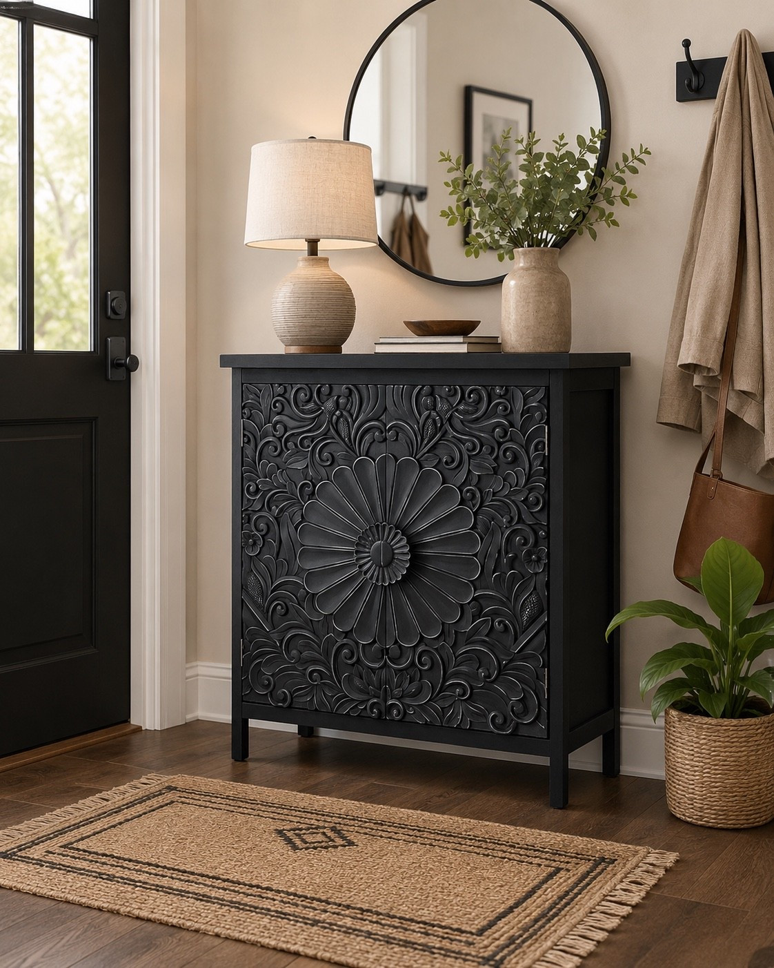 This entryway cabinet instantly caught my eye! The detailed carved design adds so much character while still keeping a neutral, timeless look. Perfect for an entryway, hallway, or any space that needs a little extra storage and style. Add a lamp, greenery, and a mirror, and you’ve got a warm, welcoming space in minutes.

#LTKHome #EntrywayDecor #HomeDecorFinds #NeutralHome #LTKStyleTip #HomeInspo #EntrywayInspo #StorageSolutions #DecorFinds #LTKFindsUnder100

#LTKSaleAlert #LTKHome