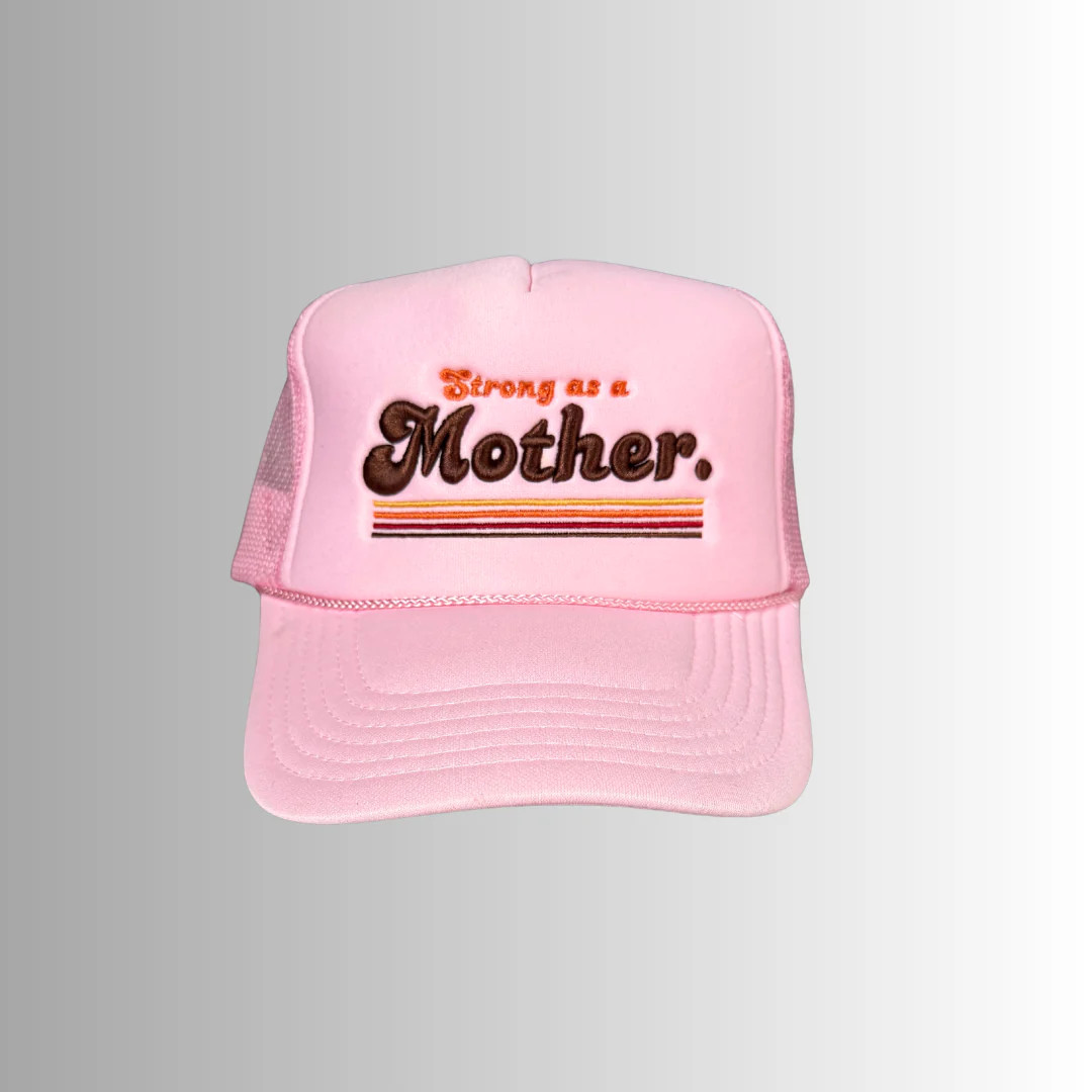 RETRO MOTHER. -  Embroidered Trucker Hat - Pink | Mother Hats