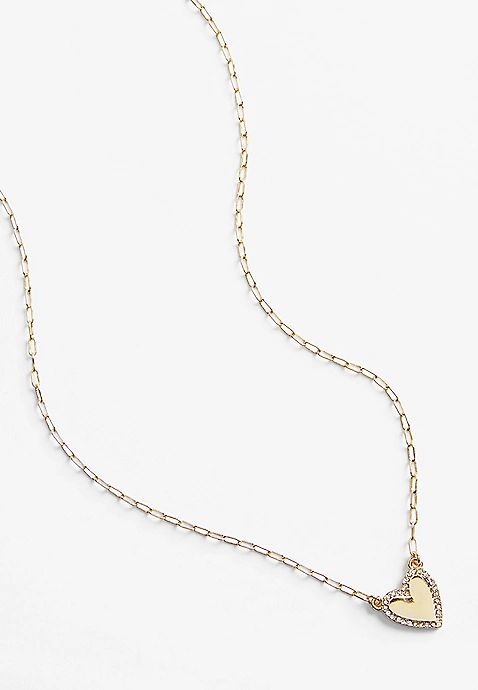 Gold Heart Pendant Necklace | Maurices