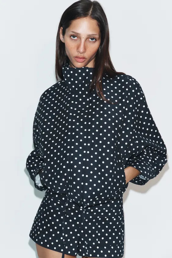 PUFFED POLKA DOT JACKET | Zara US