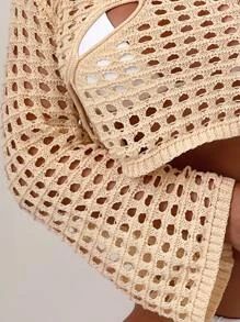 Hollow Out Crochet Cover Up Top Without Bikini SKU: sw2211204702050525(100+ Reviews)$11.00$12.99-... | SHEIN