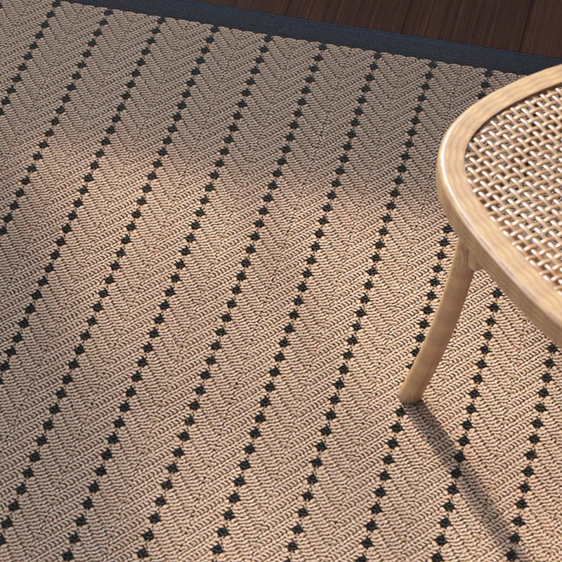 Barham Striped Beige/Black Indoor / Outdoor Area Rug | Wayfair Professional