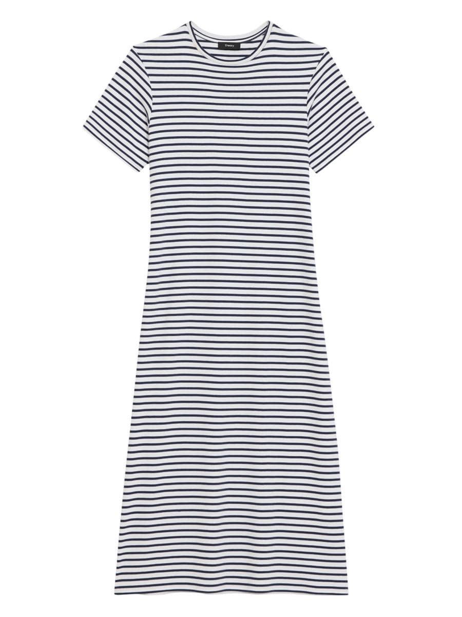 Striped Cotton Midi-Dress | Saks Fifth Avenue