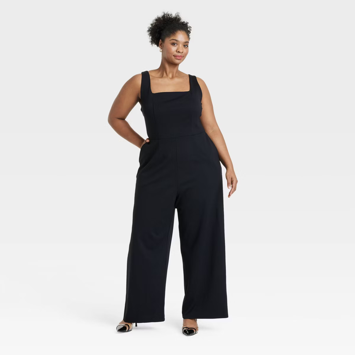 Women's Wide Leg Jumpsuit - Ava & Viv™ Black | Target