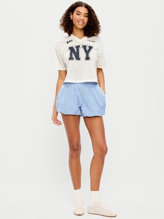 Poplin Bubble Hem Shorts | Old Navy (US)