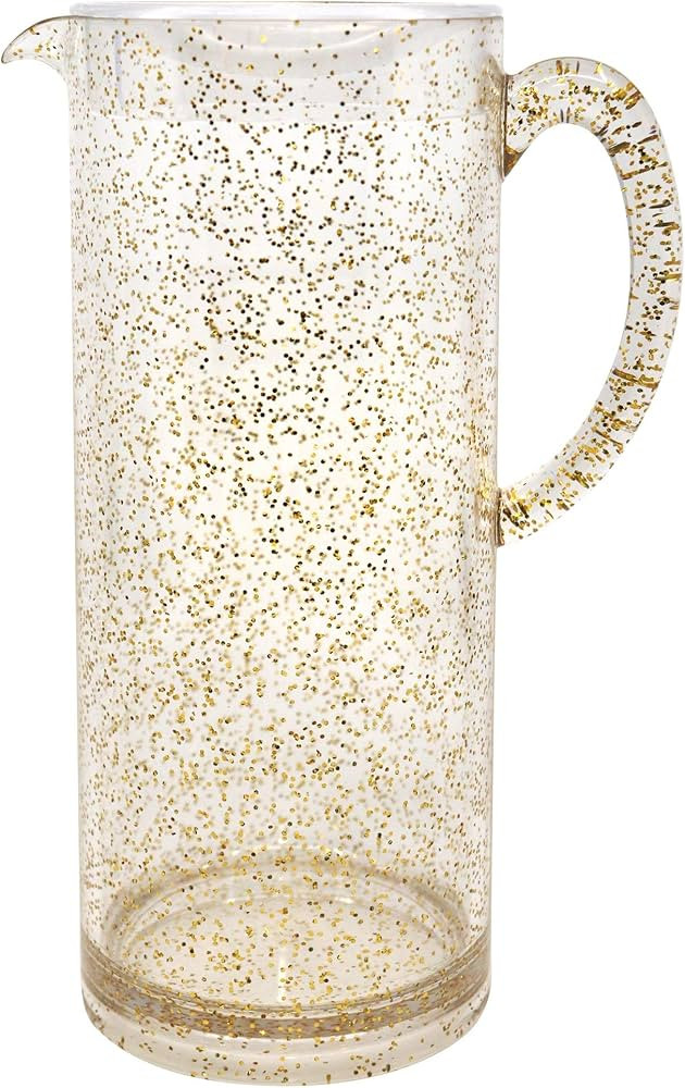 Gold Glittery Acrylic Pitcher - 60 Oz, Clear/Gold, 1 Pc | Amazon (US)