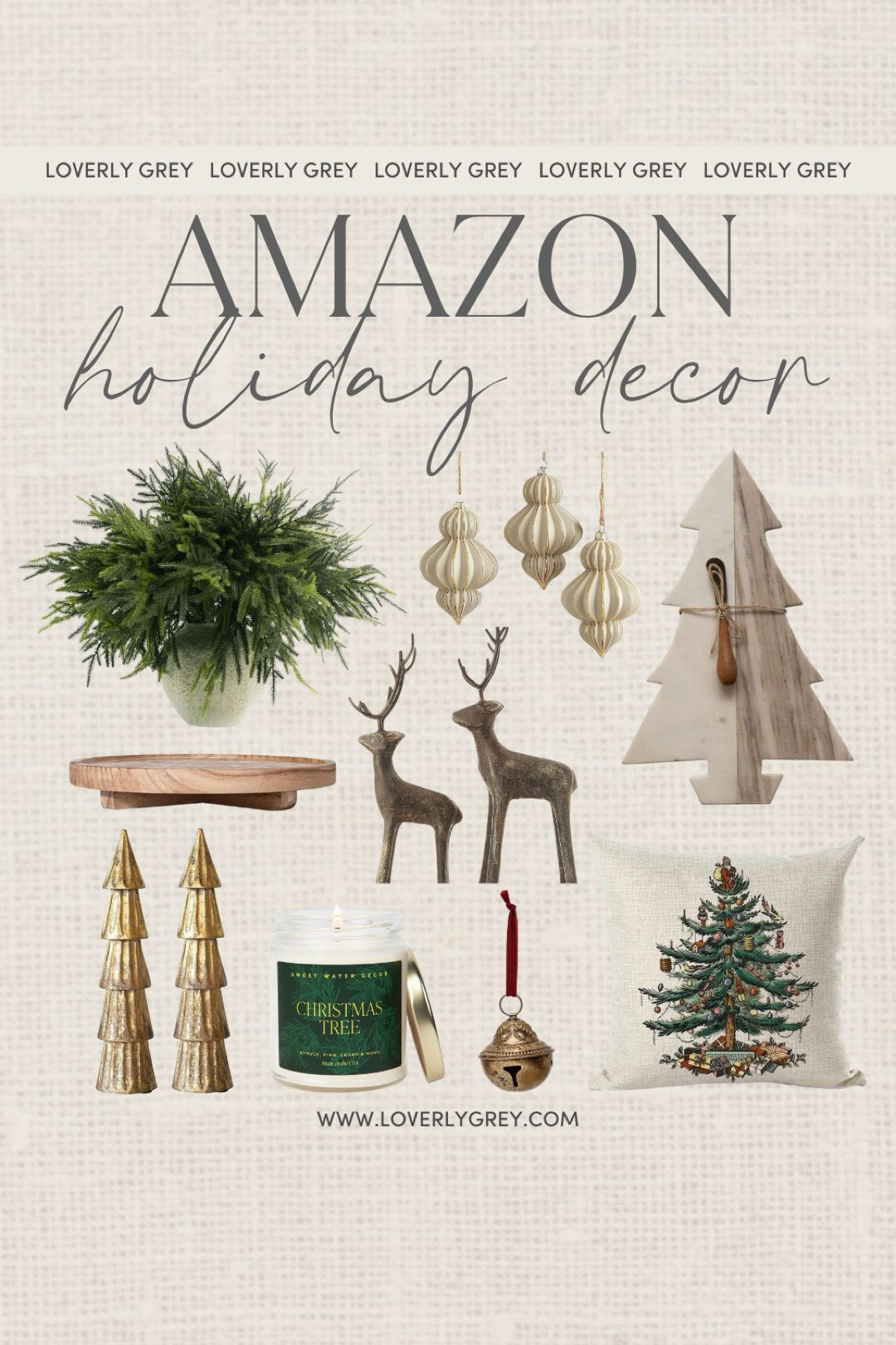 Amazon holiday decor. These gold decorative trees and reindeer figurines are perfect for mantel decor. Loverly Grey, Amazon Christmas decor 

#LTKSeasonal #LTKHoliday #LTKHome