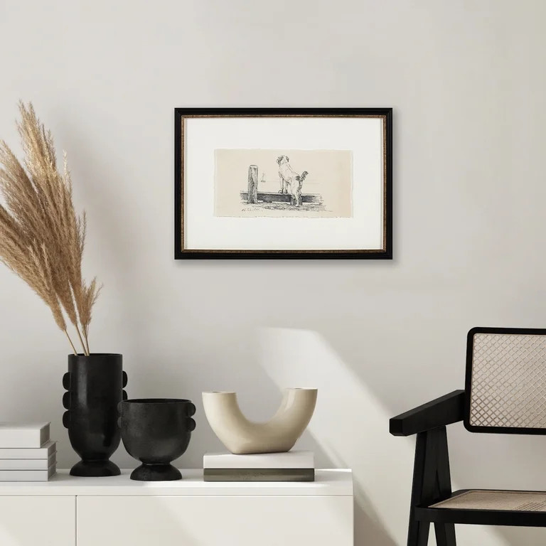 My Texas House Dog by the Beach Framed Art 24x16 | Walmart (US)