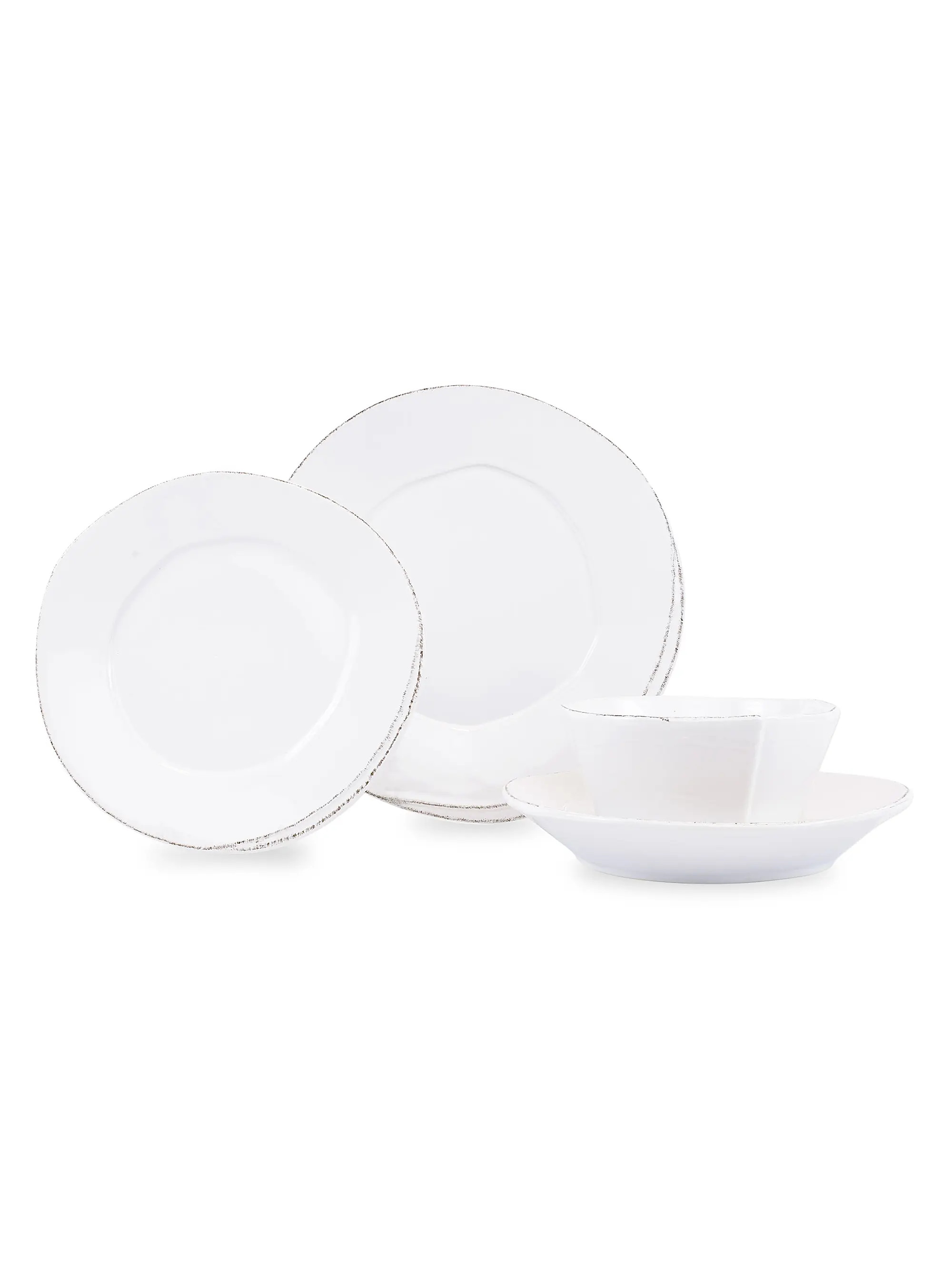 Shop Vietri Lastra 4-Piece Dinnerware Set | Saks Fifth Avenue | Saks Fifth Avenue
