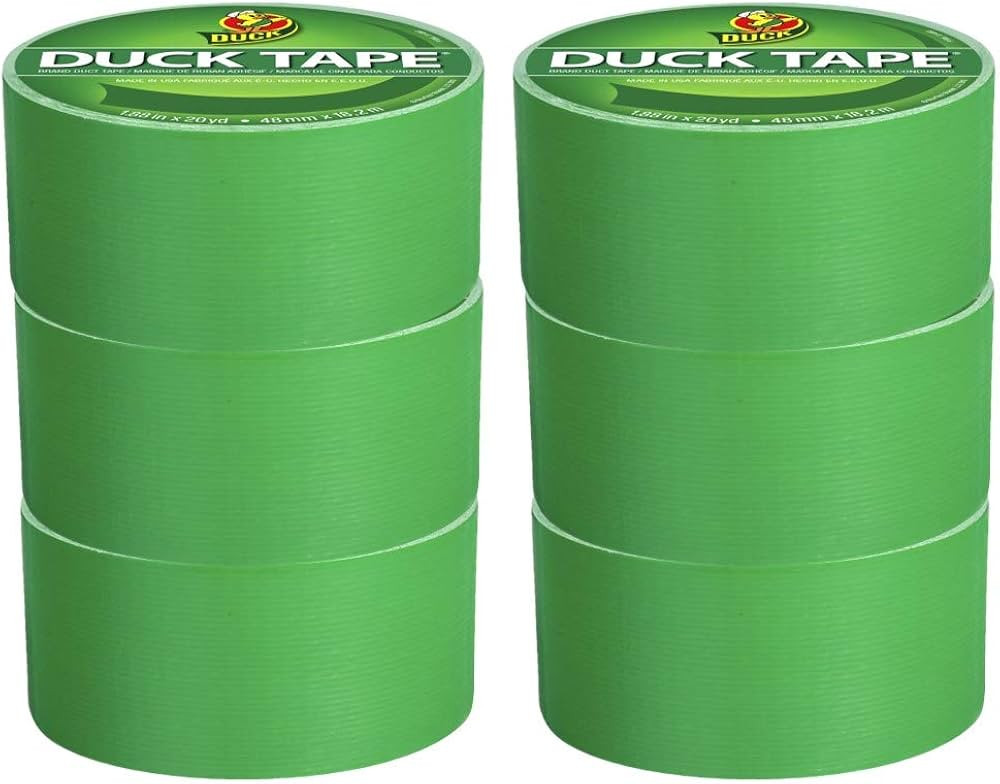 Duck Brand 1304968_C Green Color Duct Tape, 6-Roll, 6 Rolls | Amazon (US)