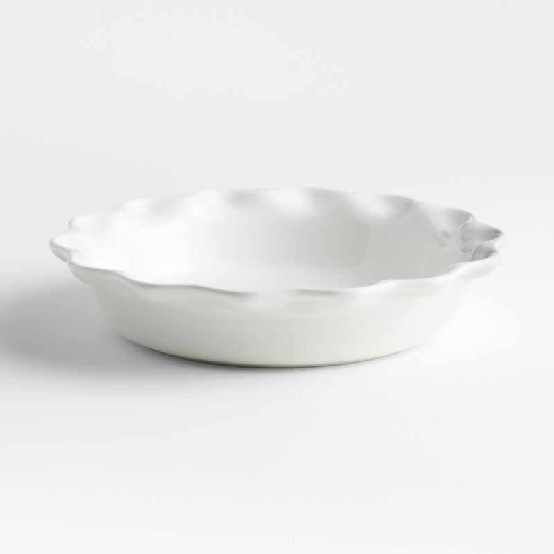 Le Creuset Heritage White Pie Dish + Reviews | Crate & Barrel | Crate & Barrel