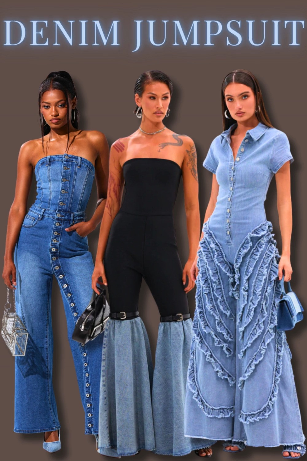 Denim jumpsuits bring structure and ease together in one statement piece 💙 From classic button fronts to modern silhouettes, these styles feel effortless and versatile for everyday wear and relaxed plans.
#DenimJumpsuit #DenimPlaysuit #ButtonFrontJumpsuit #WideLegJumpsuit #CasualWear #EverydayStyle #DayOutFit #WeekendWear 

 #LTKMidsize #LTKPetite #LTKPlusSize