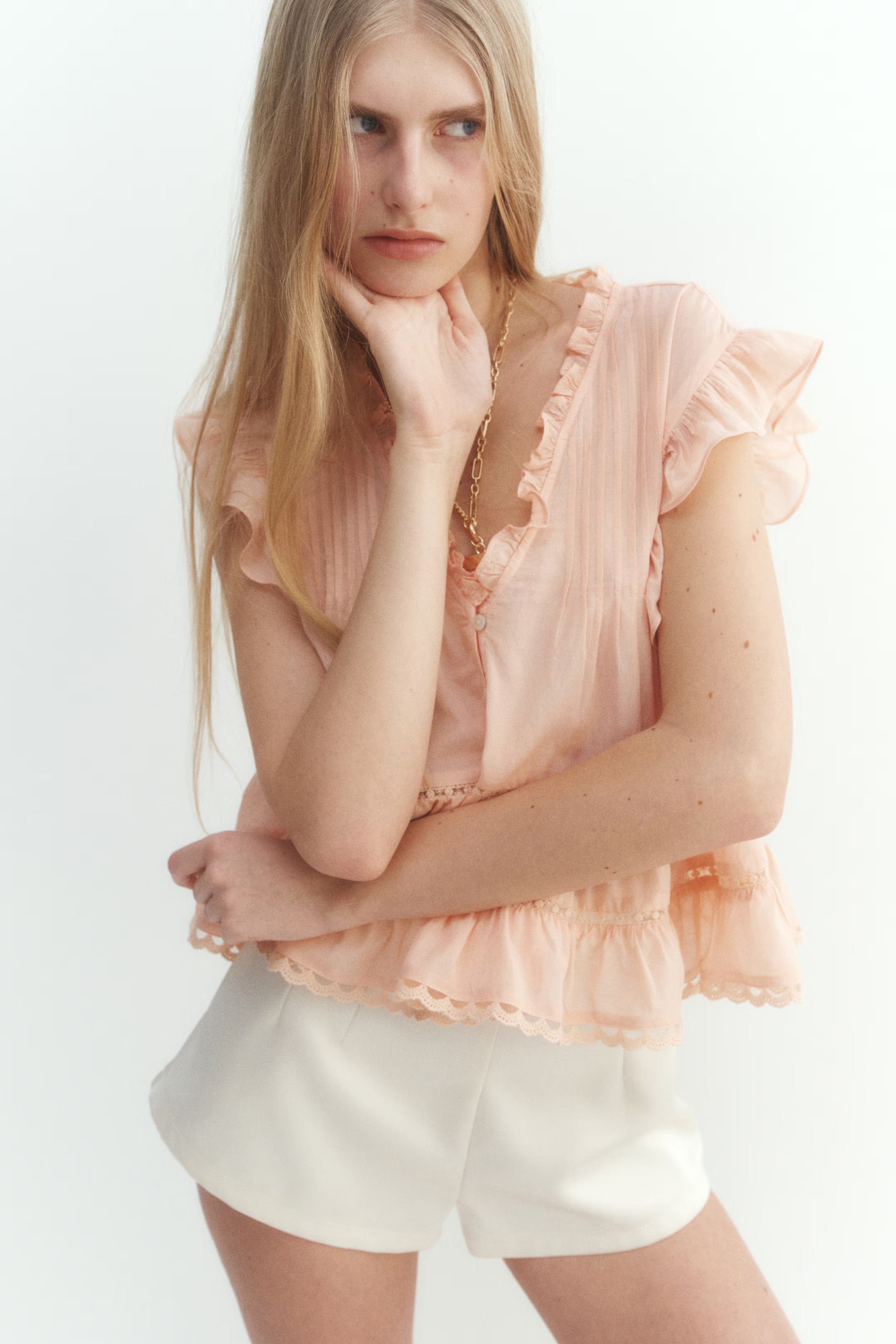 Blouse with Pintucks | H&M (US + CA)