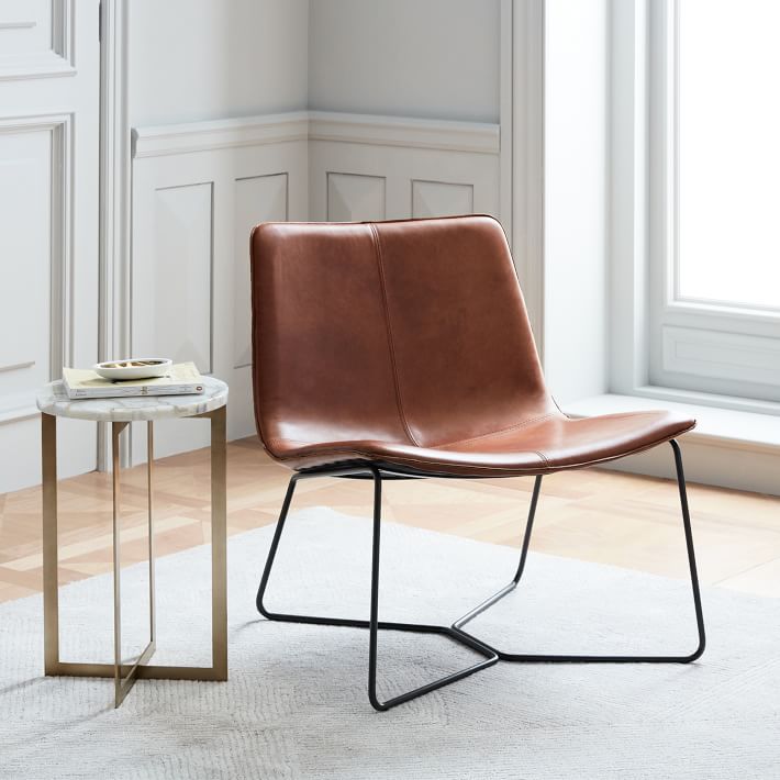 Slope Leather Lounge Chair | West Elm (US)