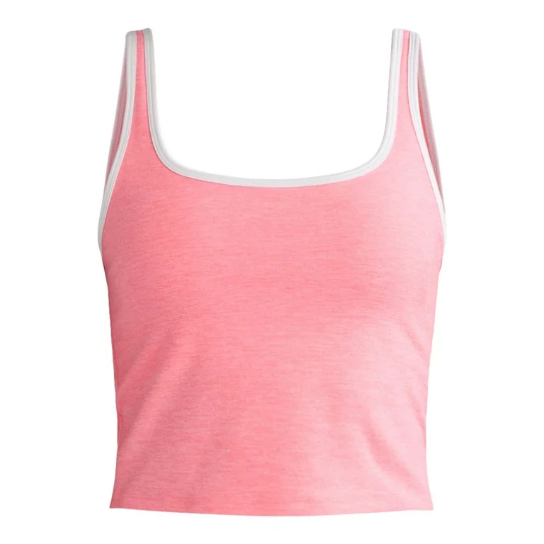 Athletic Works Women's and Women's Plus ButterCore Tipped Tank Bra, Sizes XS-4X | Walmart (US)