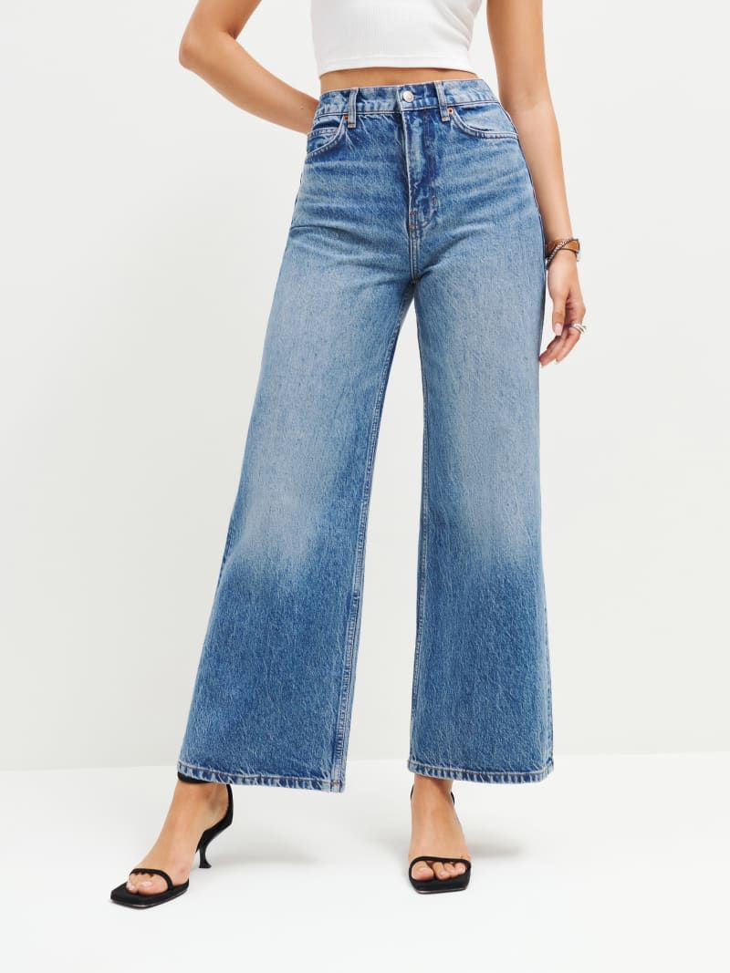 Cary High Rise Slouchy Wide Leg Cropped Jeans | Reformation (US & AU)