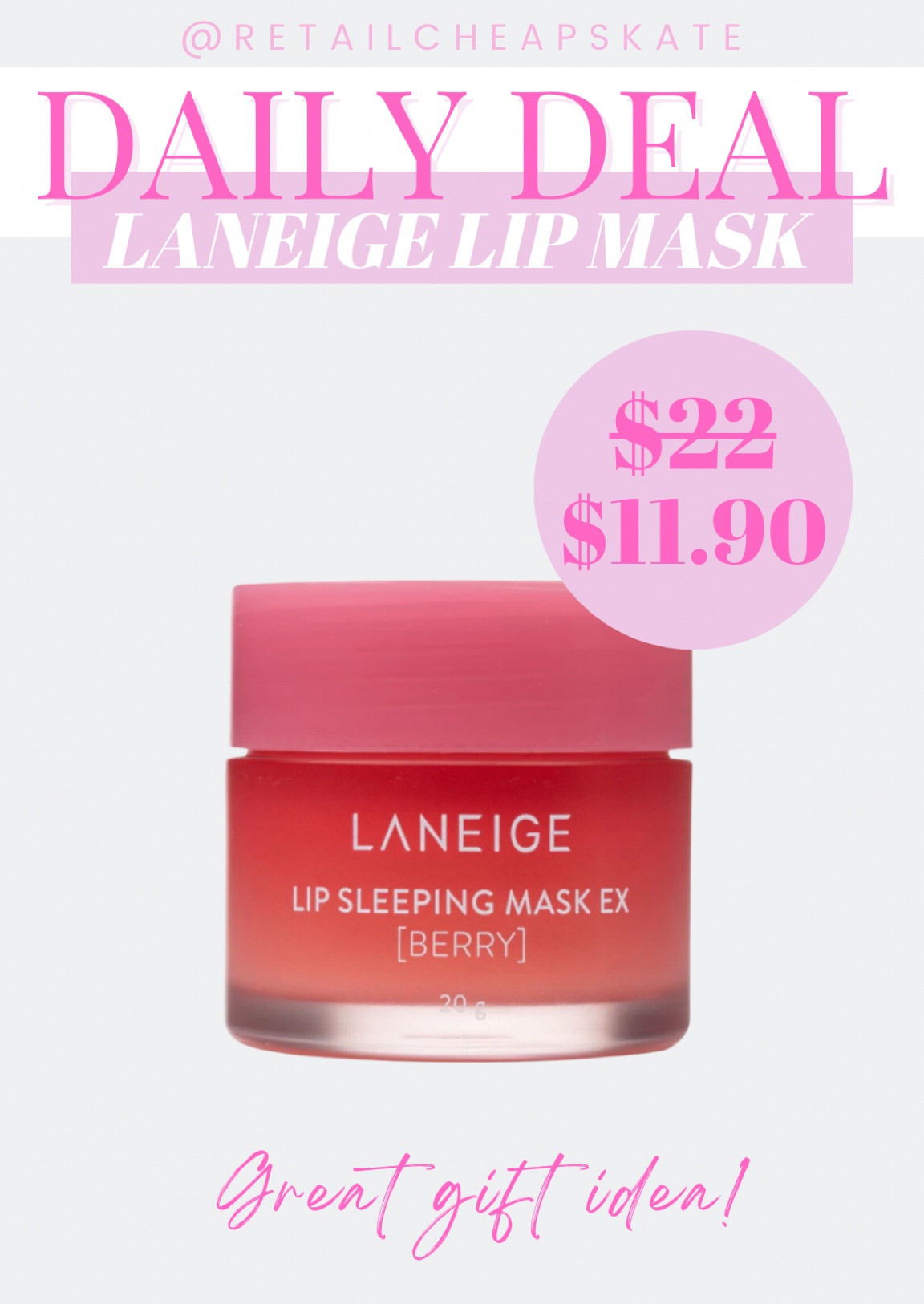 Laneige lip sleeping mask on major sale! Would make a great gift or stocking stuffer 

#LTKsalealert #LTKGiftGuide #LTKbeauty