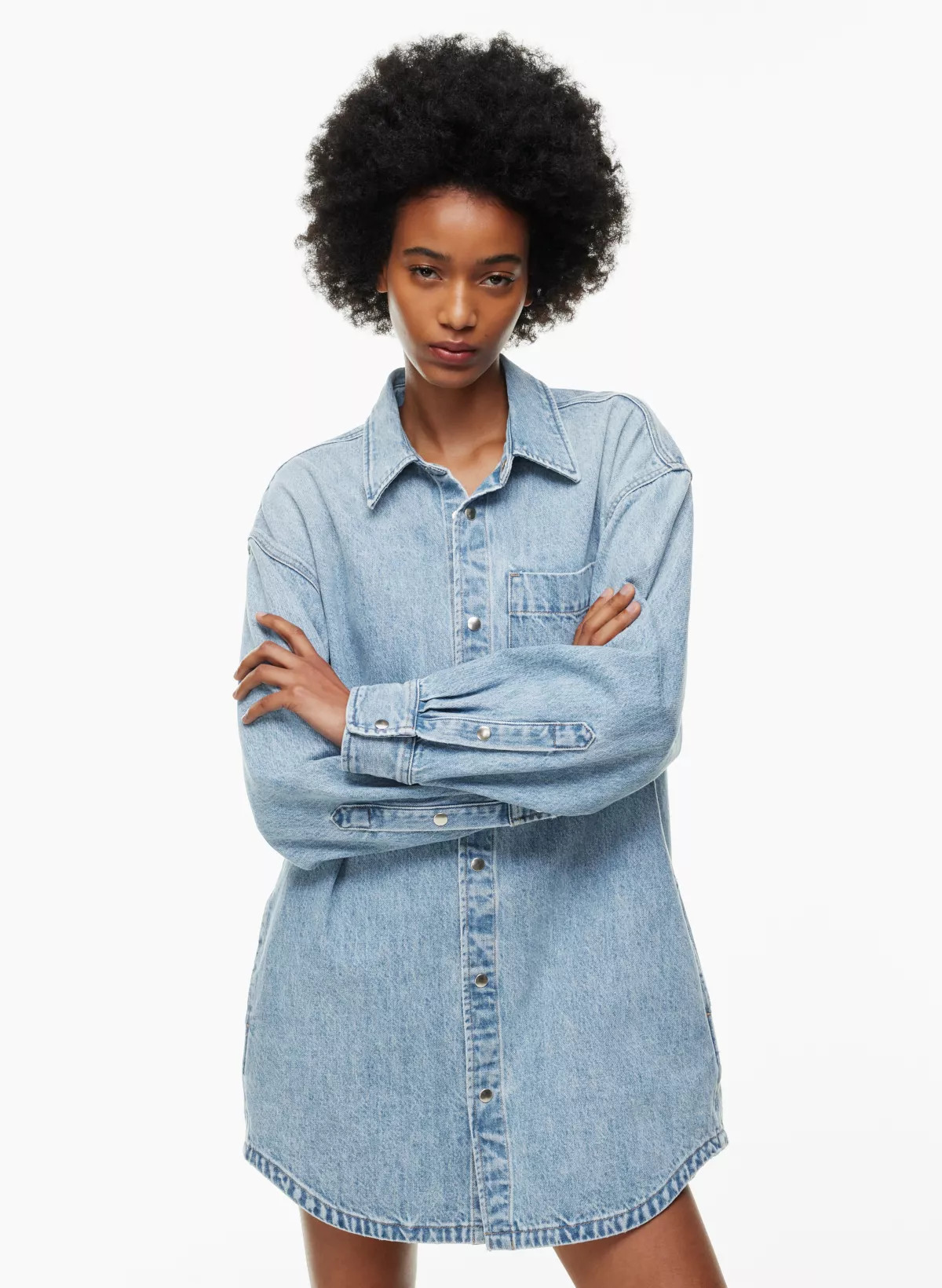 THE MAYA DENIM DRESS | Aritzia