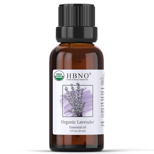 HBNO California Bottled Organic Lavender Essential Oil 1 fl oz (30ml) - USDA Certified Organic Lavender Oil for Skin, Perfect for Cleaning, Aromatherapy, DIY & Diffuser - Lavender Oil Essential Oil | Amazon (US)