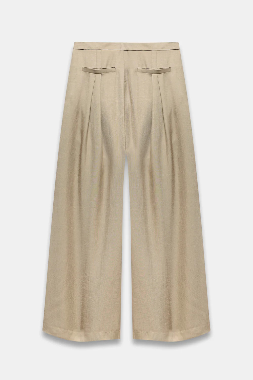 Taupe Tailored Wide Leg Trousers | Mint Velvet