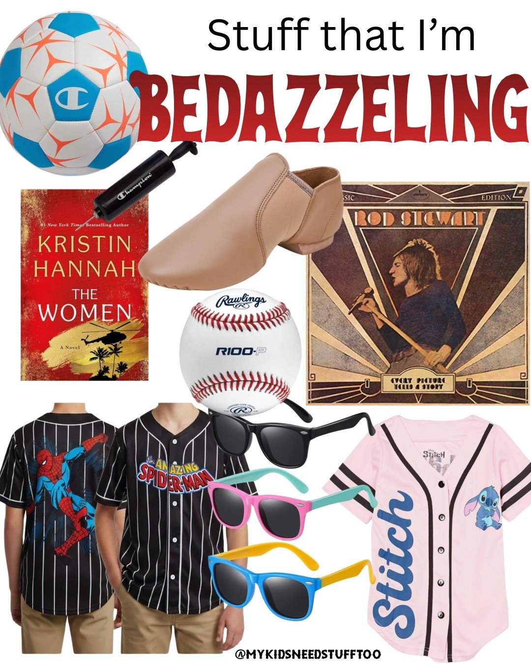 Now let’s talk about the stuff I want to bedazzle. Everything.  Balls dance shoes books records shirts sunglasses

#LTKdayinmylife #LTKmomlife #LTKKids