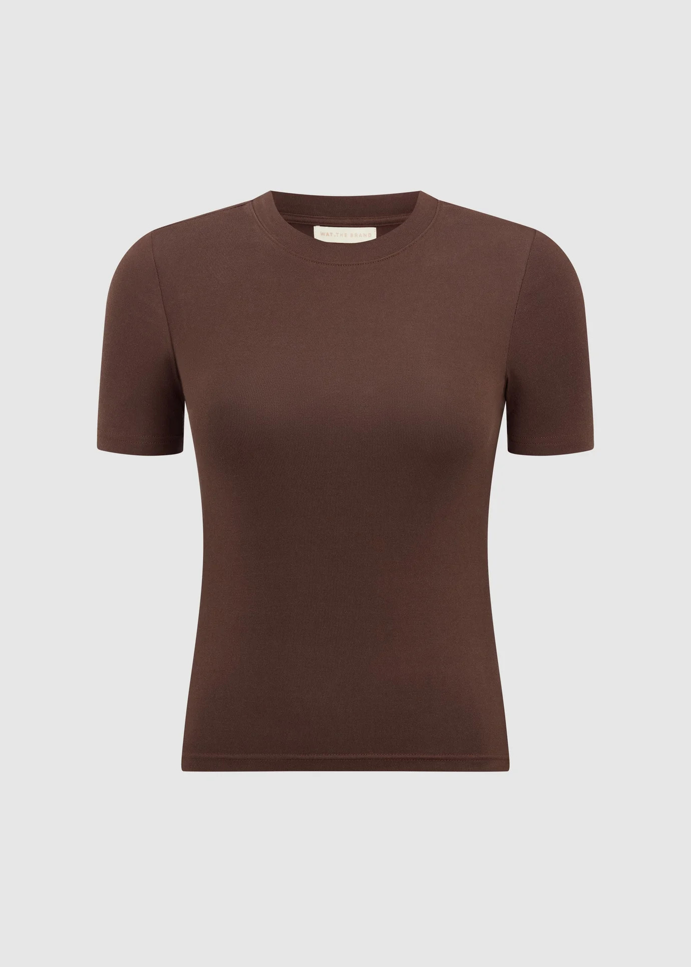 SMOOTH SCULPT T-SHIRT - BROWN | WAT The Brand