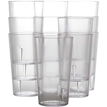 Amazing Abby - Cafely - 16-Ounce Plastic Tumblers (Set of 8), Plastic Drinking Glasses, All-Clear... | Amazon (US)