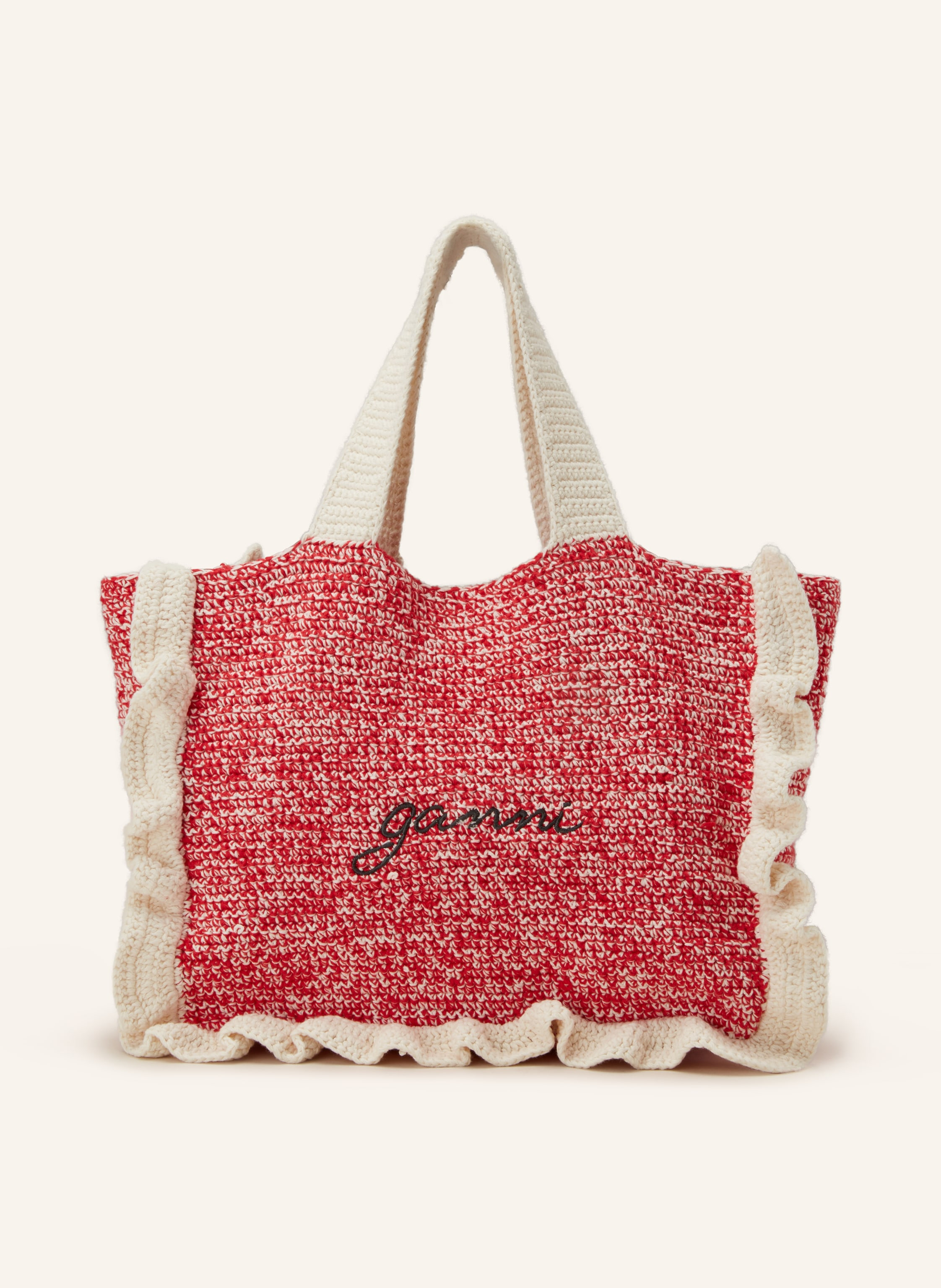 GANNI Shopper in rot/ ecru | Breuninger (DACH)