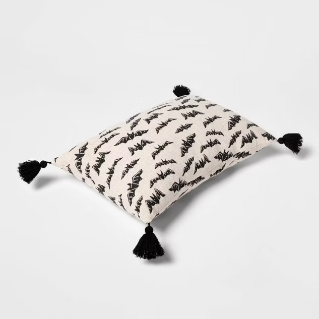 Bat Lumbar Throw Pillow Black - Hyde & EEK! Boutique™ | Target