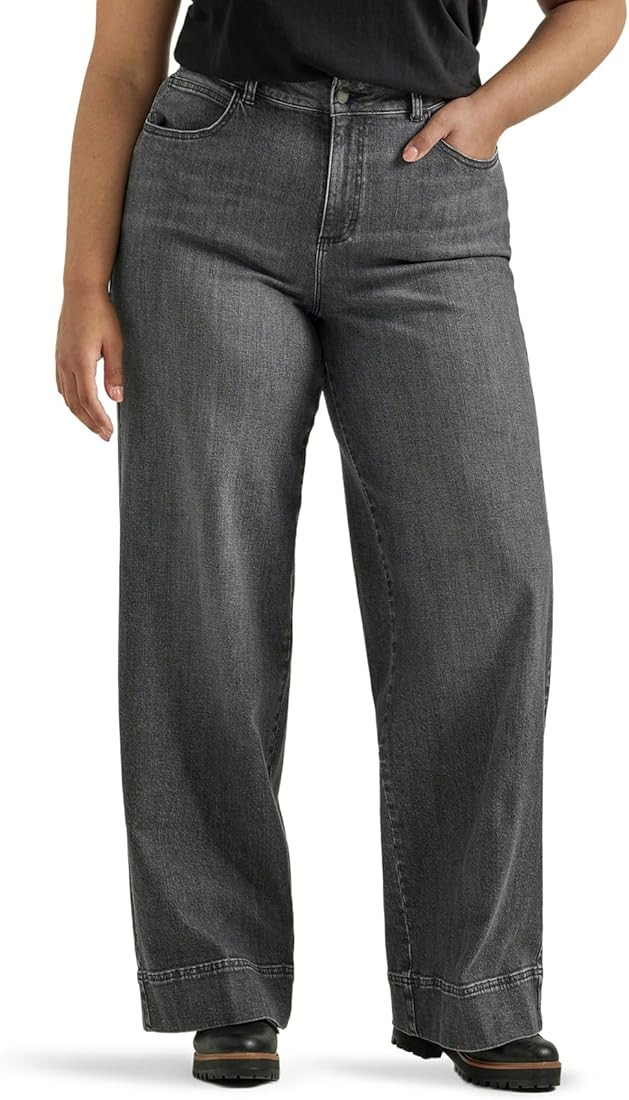 Lee Women's Plus Size Legendary High Rise Trouser Jean | Amazon (US)