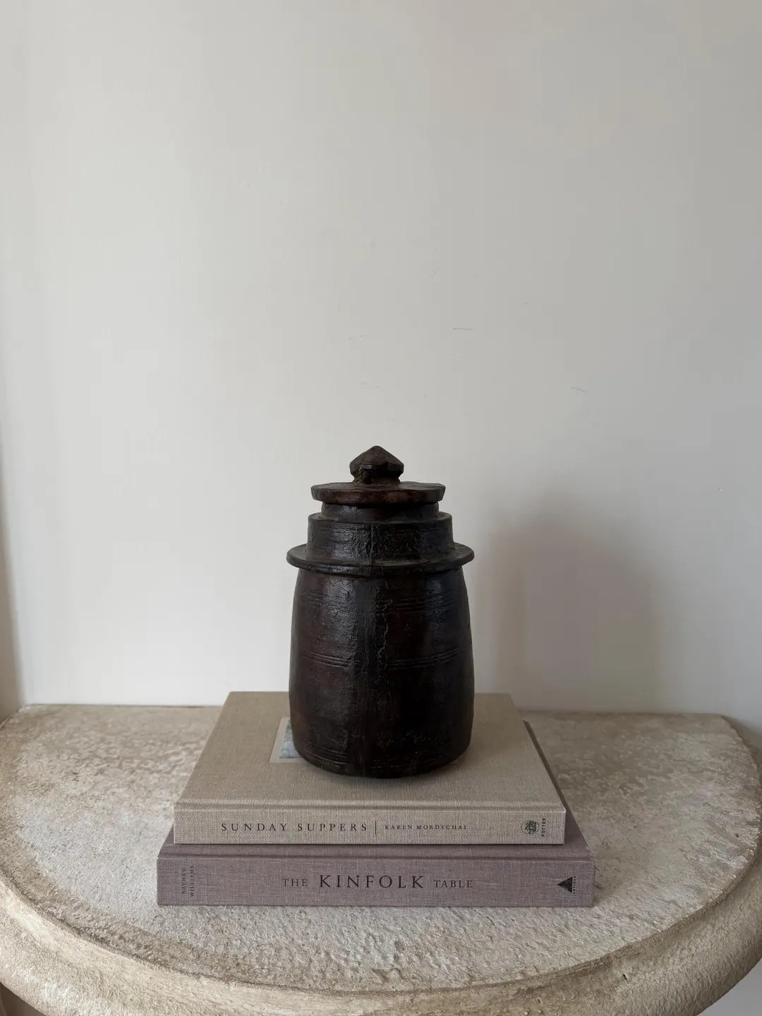 Antique Wooden Spice Pot | Rustic Indian Storage Container | Primitive Kitchen Vessel | Vintage H... | Etsy (US)