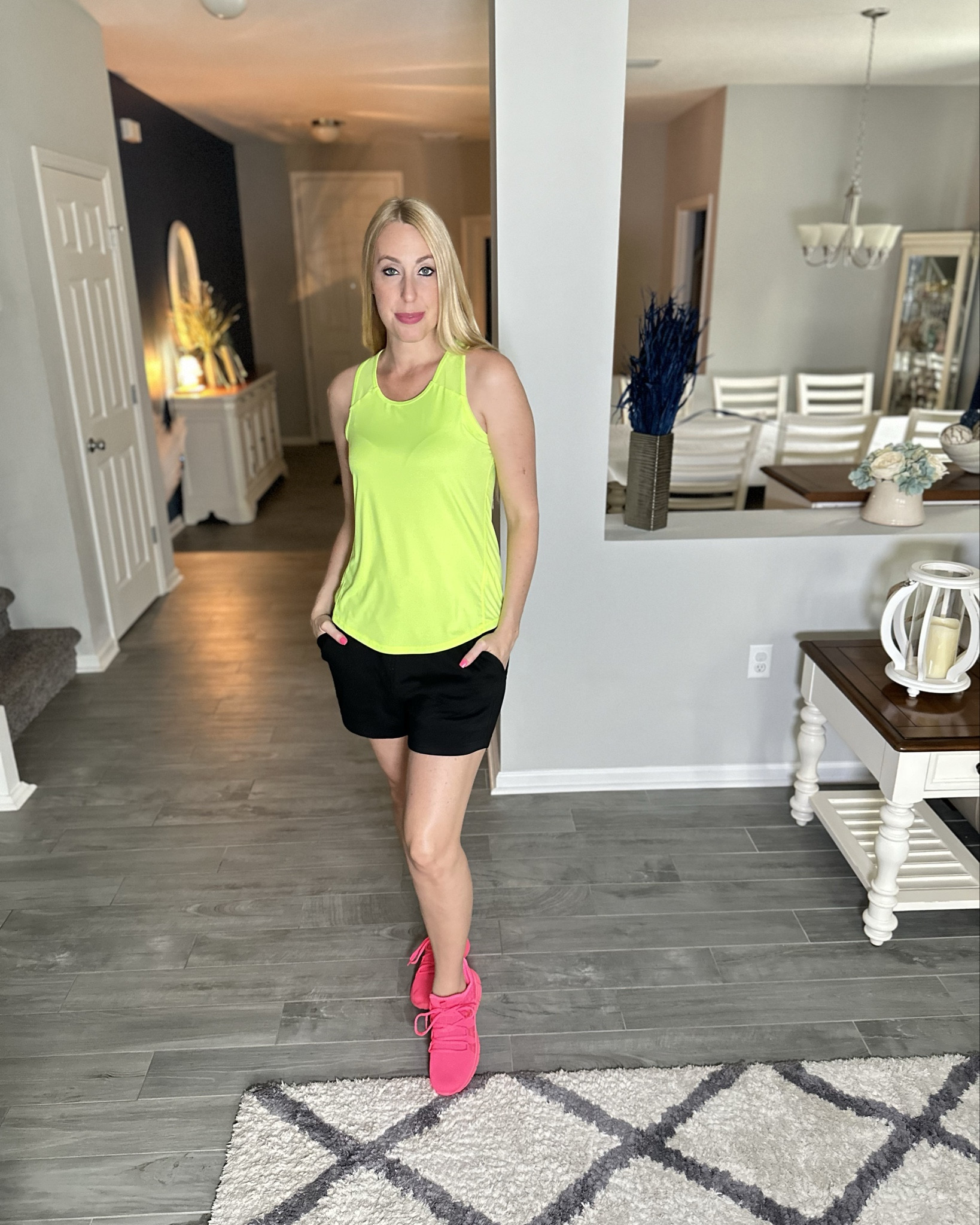 Bright Neon Workout Tank Top
🤍 this is so comfy and super soft, stretchy material 
🤍 wearing size small

#LTKFindsUnder50 #LTKFitness #LTKStyleTip