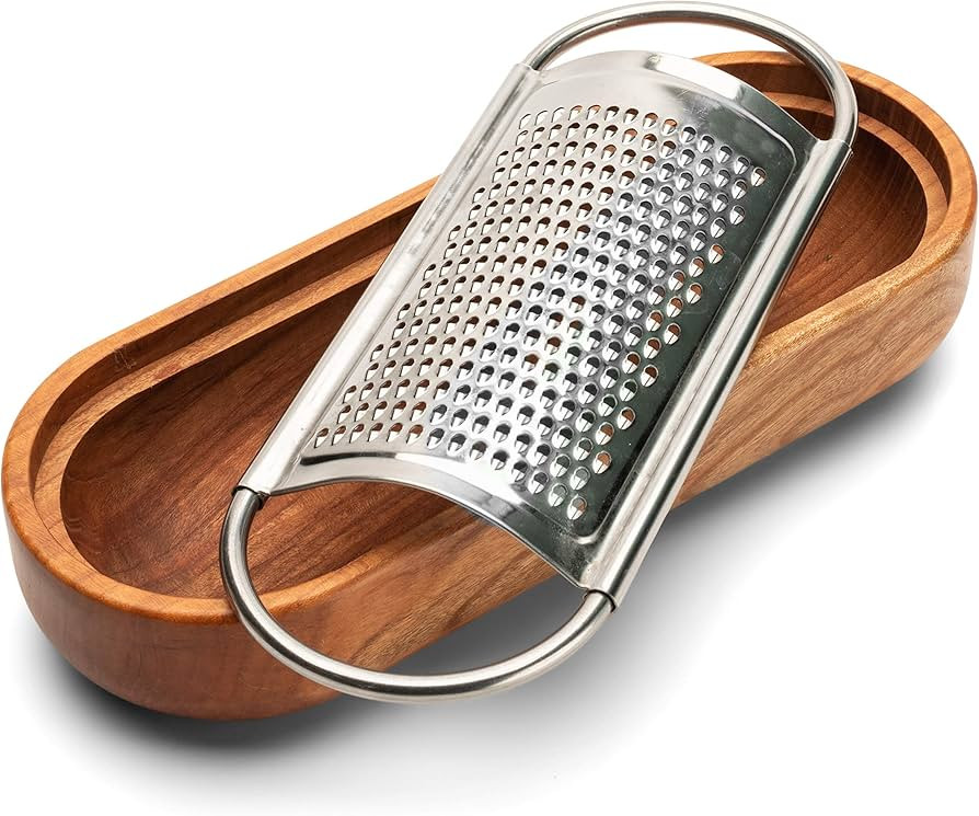Kings County Tools Stainless Steel Cheese Grater | Integrated Cherry Wood Serving Bowl | Made in ... | Amazon (US)