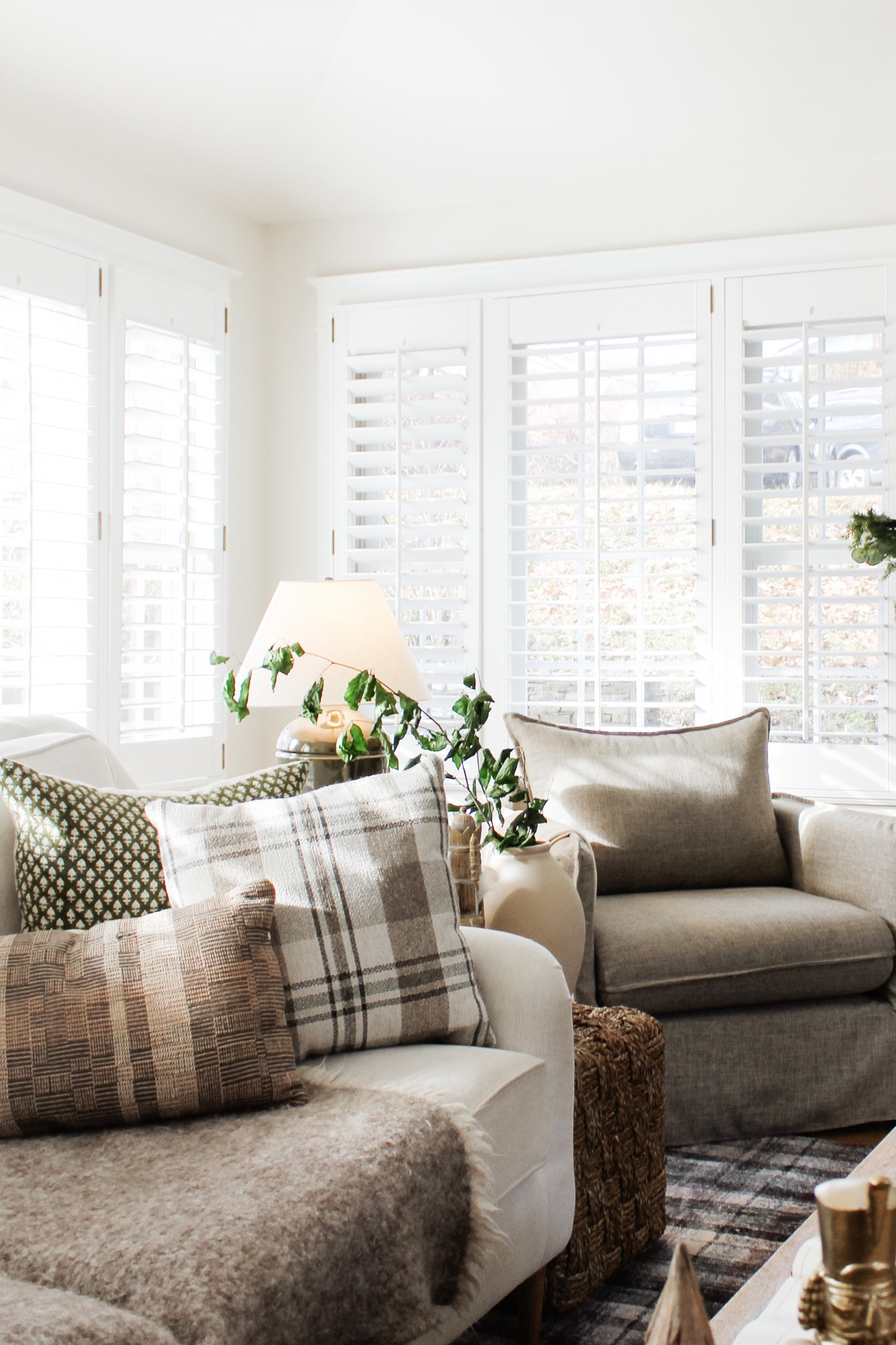 Cozy living room accent chair and lamp 

#LTKfindsunder50 #LTKsalealert #LTKhome