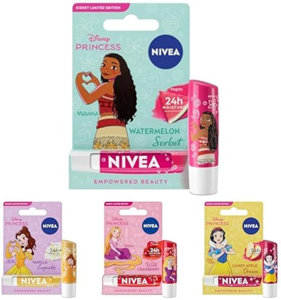NIVEA Disney Princess Limited Edition Lip Balm Bundle | Amazon (UK)