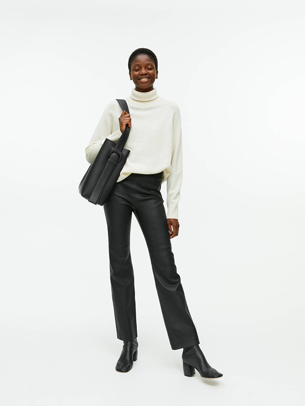 Flared Leather Trousers | ARKET (US&UK)