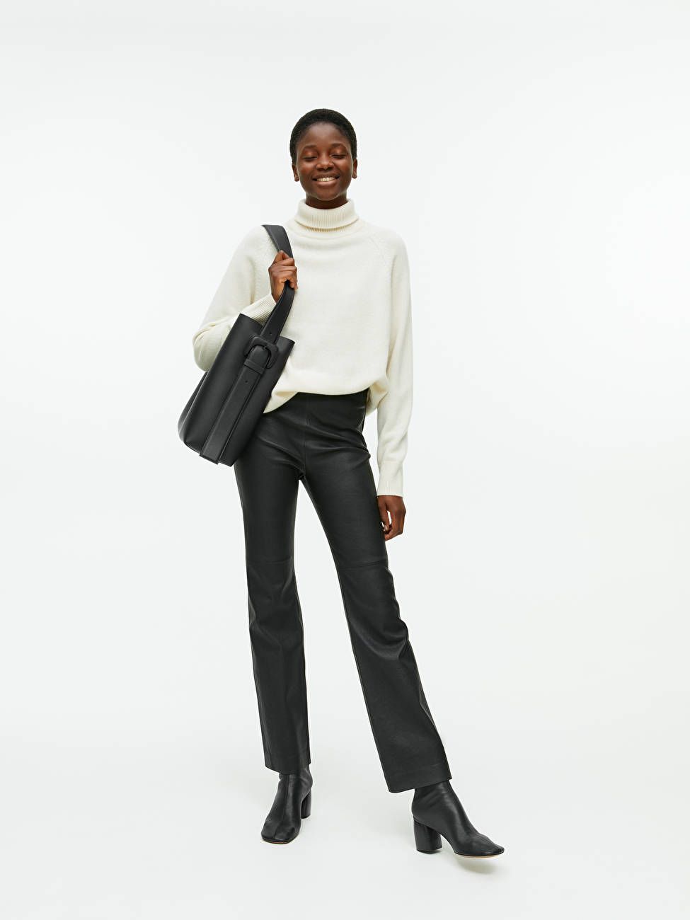 Flared Leather Trousers | ARKET
