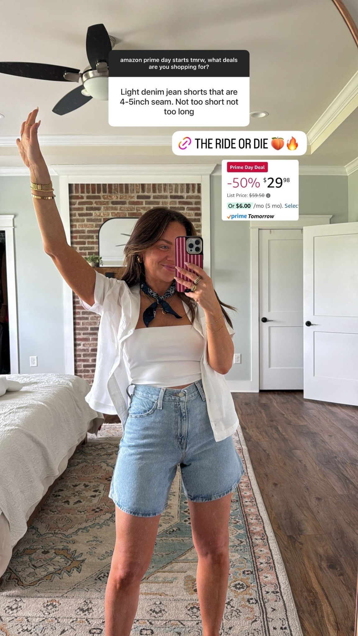 Amazon prime sale Levi’s denim shorts true to size 

#LTKSaleAlert #LTKFindsUnder100 #LTKFindsUnder50