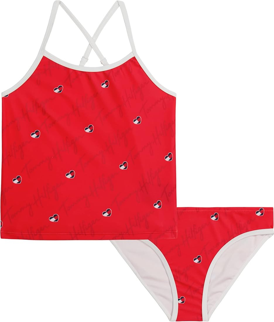 Tommy Hilfiger Girls' Two-Piece Bikini Swimsuit Set with UPF 50+ Sun Protection | Amazon (US)