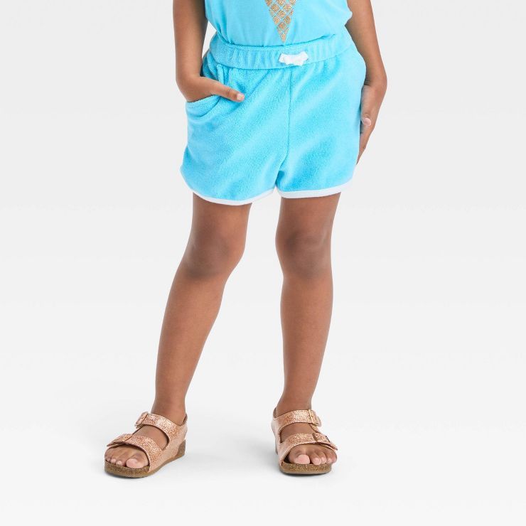 Toddler Girls' Terry Shorts - Cat & Jack™ Blue | Target