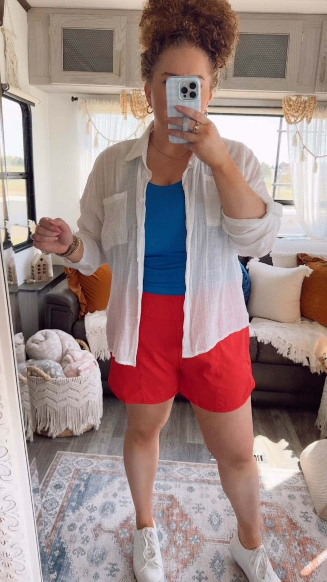 This one is giving full 4th of July energy 🇺🇸✨ sheer white button down | blue athletic tank with built-in bra | red high waisted athletic shorts | white sneakers outfit | 4th of july outfit inspo | patriotic outfit idea | summer festive outfit | sporty summer look | amazon activewear outfit | casual holiday outfit | easy grab and go summer style ✨

#LTKootd #LTKgrwm #LTKdayinmylife

#LTKootd #LTKgrwm #LTKdayinmylife