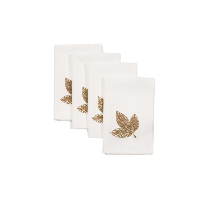 XIA Home Fashions 20-in Leaves Tabletop Decoration Napkin (4-Pack) | Lowe's