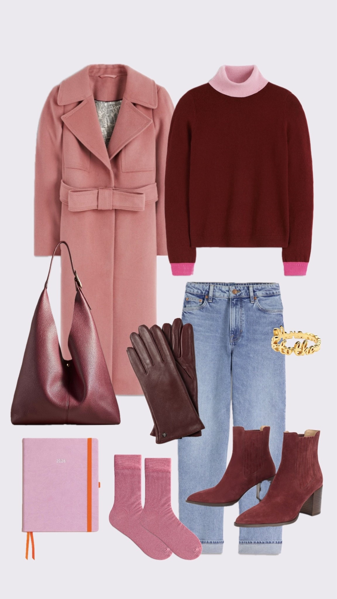 Rosa und Bordeaux, eine perfekte Farbkombi! 

#LTKwinter #LTKdeutschland #LTKautumn