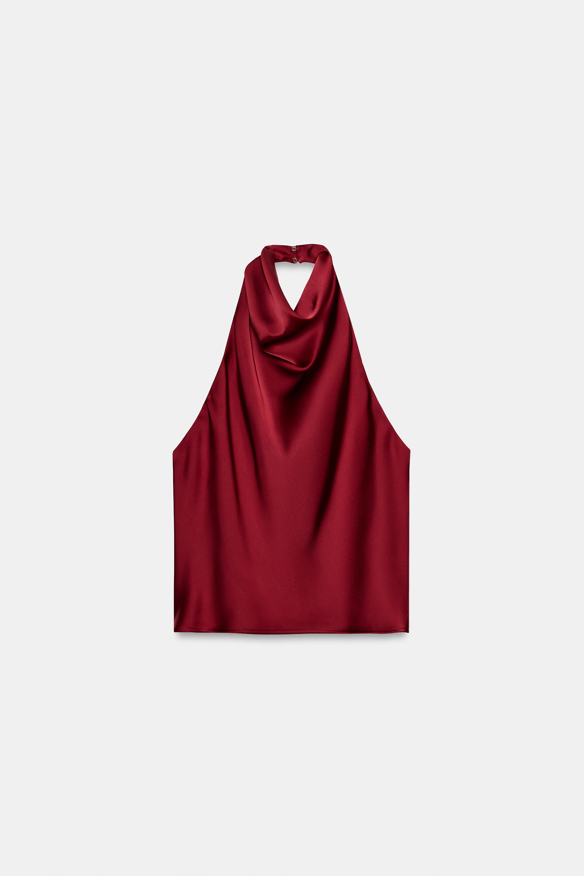 SATIN HALTER TOP | Zara UK