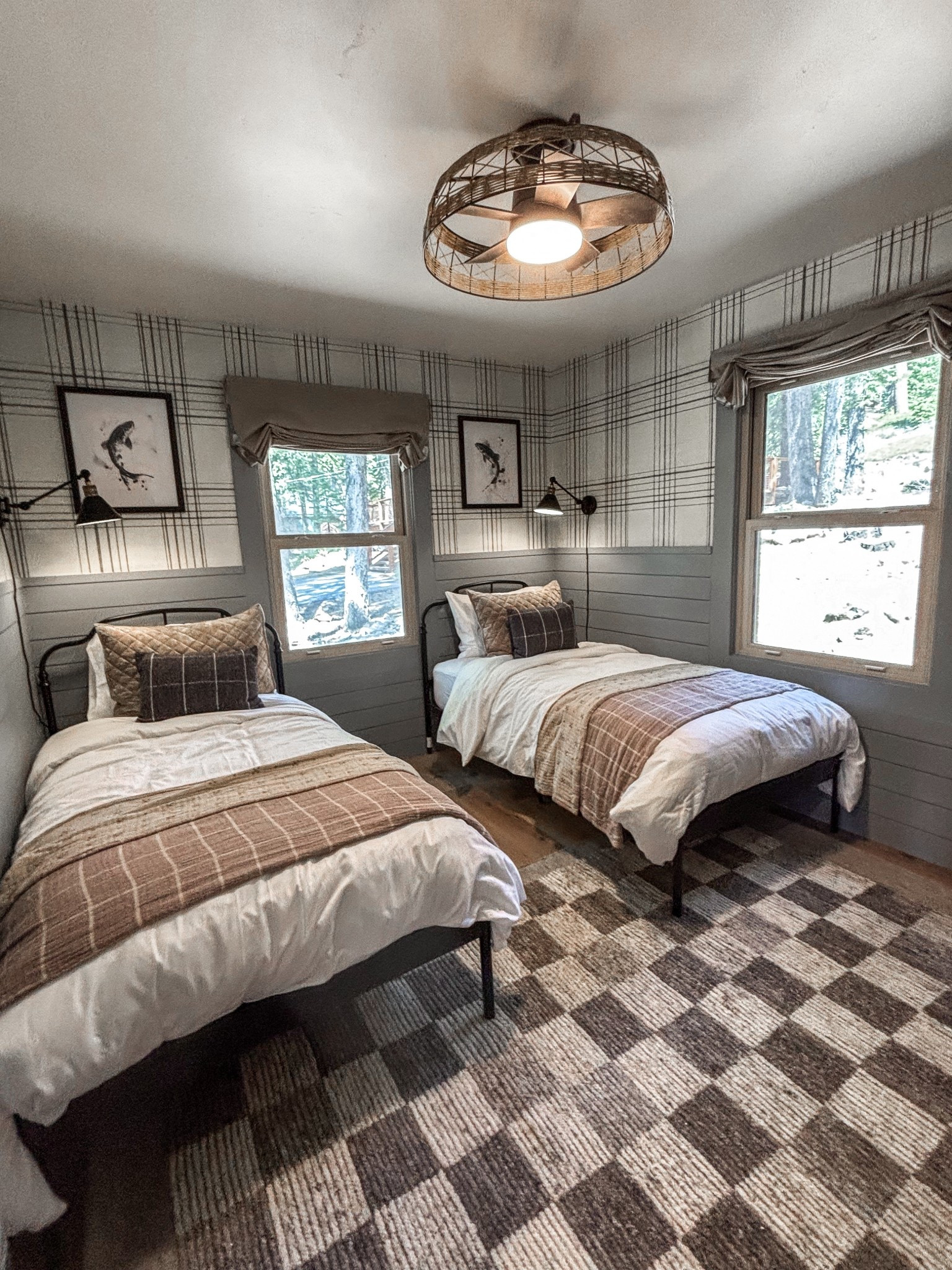 Vintage modern charm bedroom

Curtains: Jenna, swag style, light gray
Paint: sherwin williams shoji white (ceiling) dustblu (shiplap)
Wallpaper: wallblush marseilles
Flooring: hewn floor in cayanne

#LTKHome