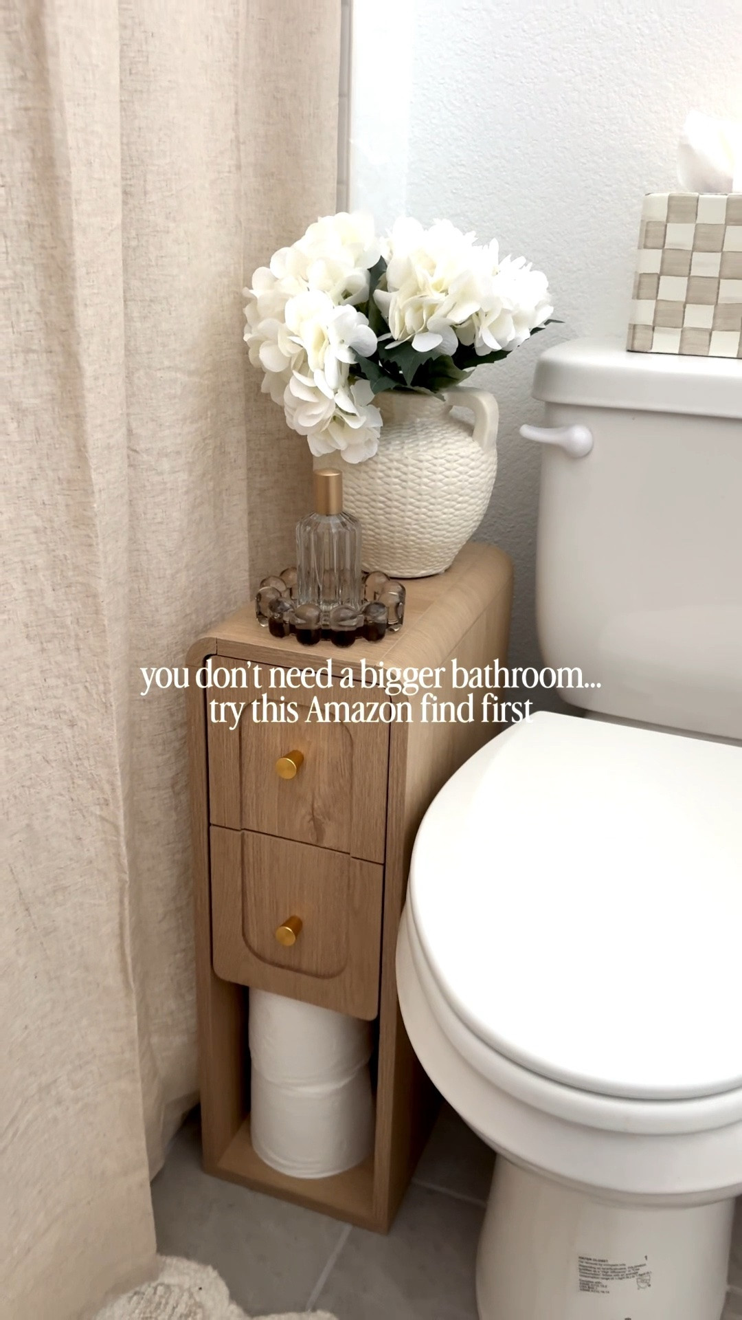 Genius Amazon find! This genius slim storage cabinet solves all your small bathroom problems! Fits perfectly in the smallest of spaces & so much storage for all the essentials! Bonus that it is SO beautiful! 😍🙌🏻

#LTKselfcare #LTKOver40 #LTKHome