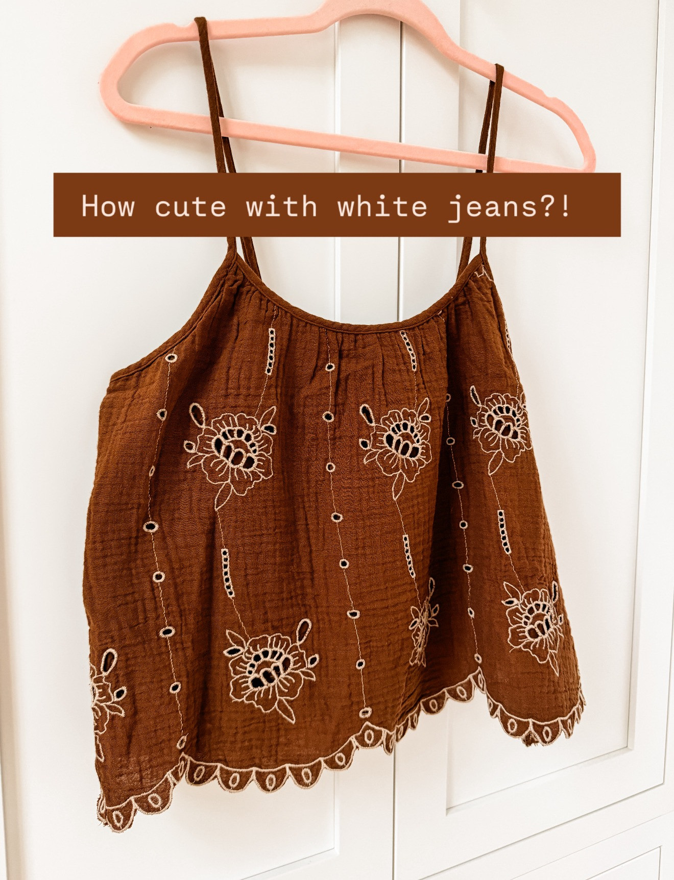 The details on this top! 😍 Love the embroidery on the brown! This would be so cute styled with white denim.

Loverly Grey, Target, summer tank, summer outfit, brown top 

 #LTKSeasonal