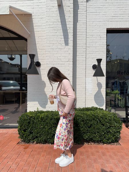 shopping day 🛍️

tags: sesame skirt, cardigan, pink sweater, spring outfit ideas, ootd inspo, pastels, floral skirt, satin skirt, midi skirtt