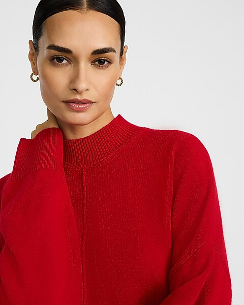 Mock Neck Center Seam Sweater | Express