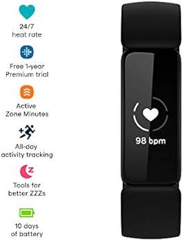 Fitbit Inspire 2 Health & Fitness Tracker with a Free 1-Year Fitbit Premium Trial, 24/7 Heart Rat... | Amazon (US)